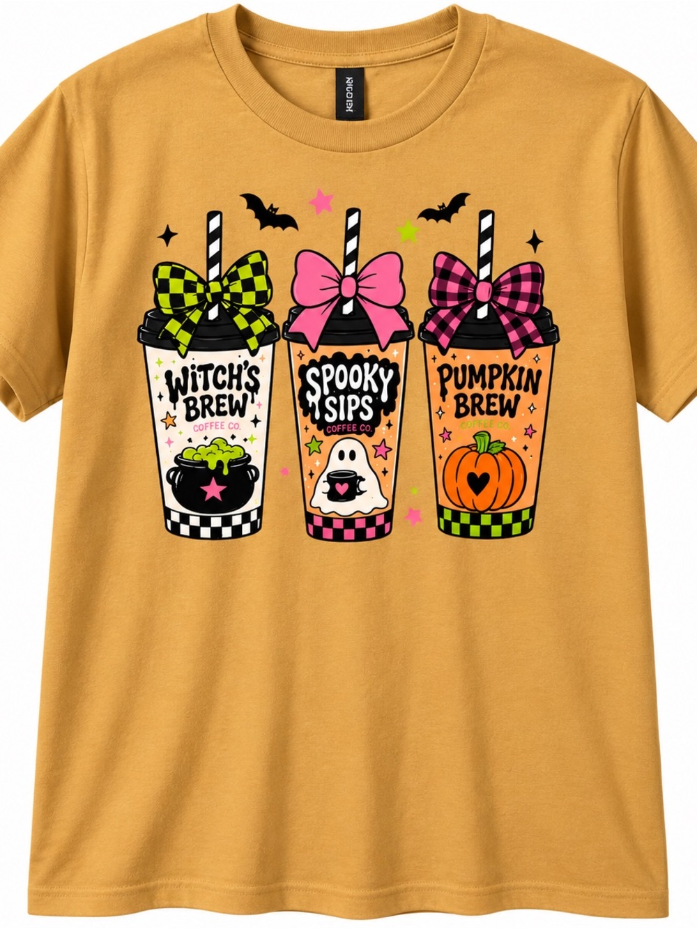 Adult 2XL NWOT Spooky Coffee Cups Graphic Tee